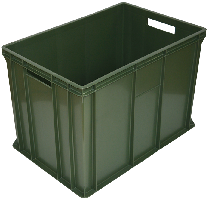 EURO 410 transport container made of regranulate (solid walls and bottom, dimensions 600 x 400 x 410 mm)