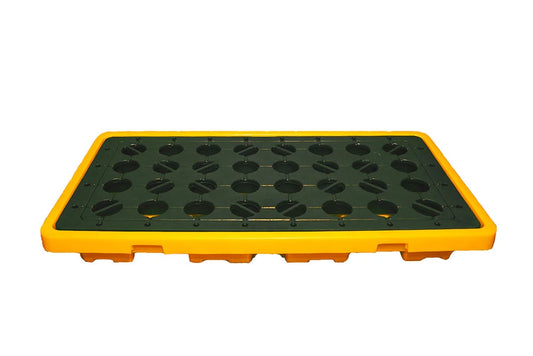 Wanna wychwytowa z kratownicą na 2 beczki, pojemność 83 l, wym. 1300 x 680 x 150