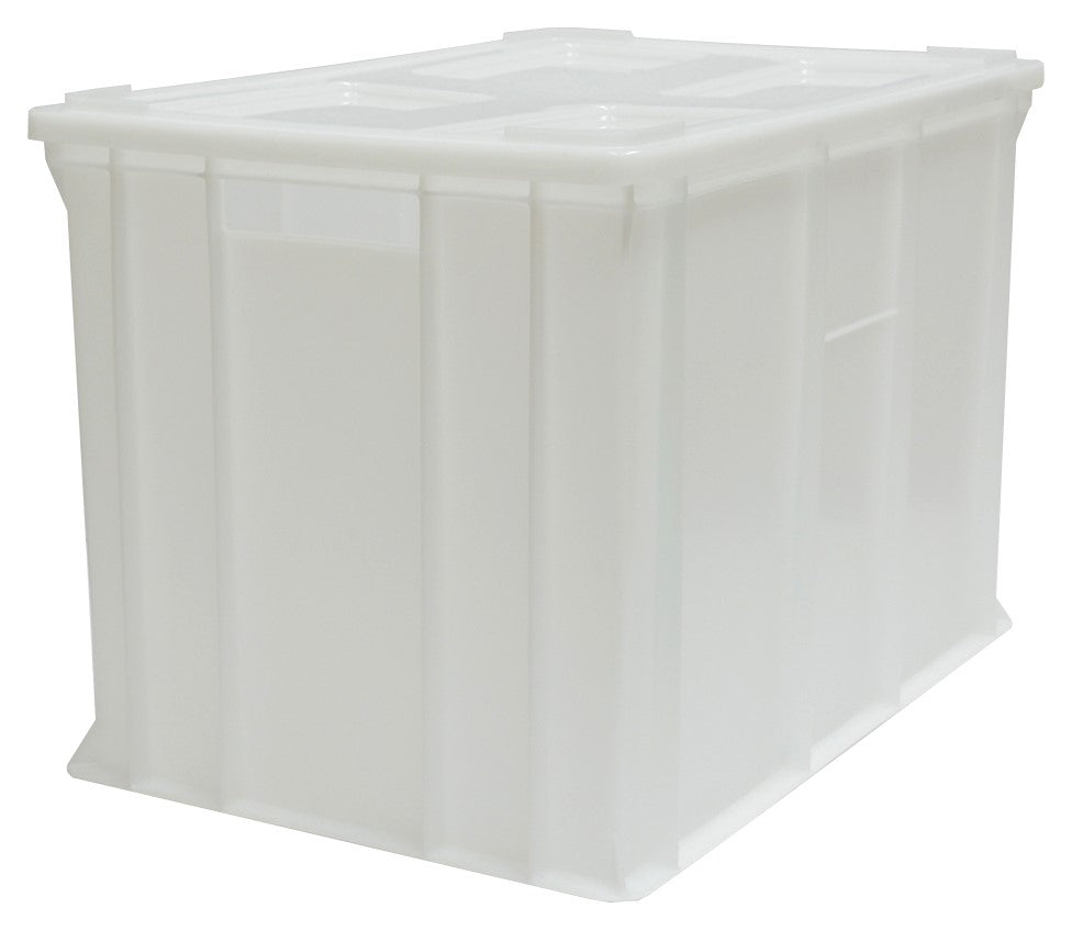 EURO 410 transport container with lid, dimensions 60 x 40 cm (solid sides and bottom)