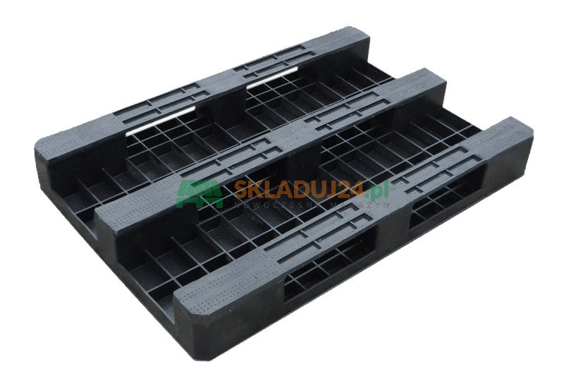 Plastic Euro pallet, on skids, with anti-slip surface (dimensions 1200 x 800 mm)