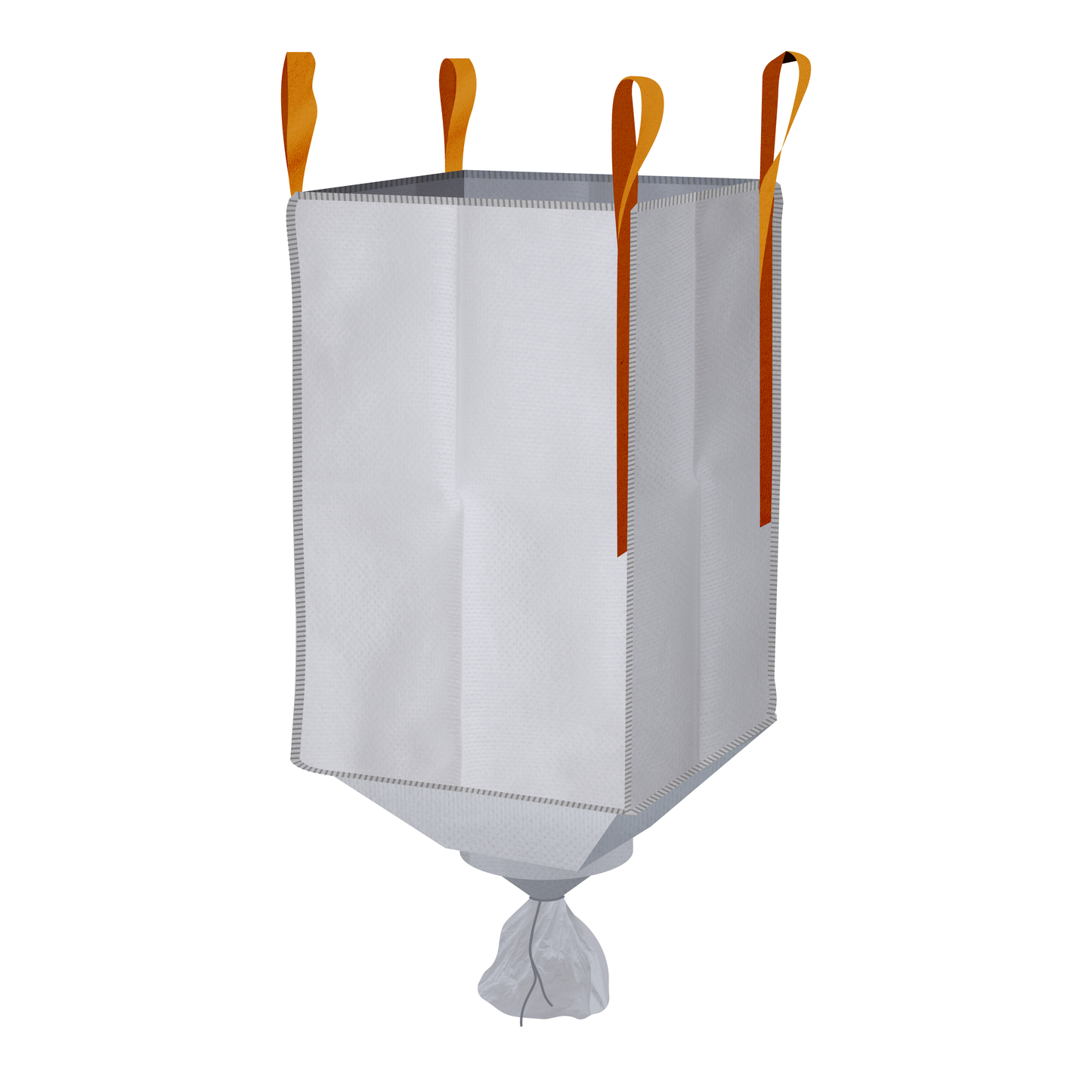 Worek wielkogabarytowy BIG BAG 4 uchwyty, góra otwarta, lej (wym. 900x900x1200 mm)
