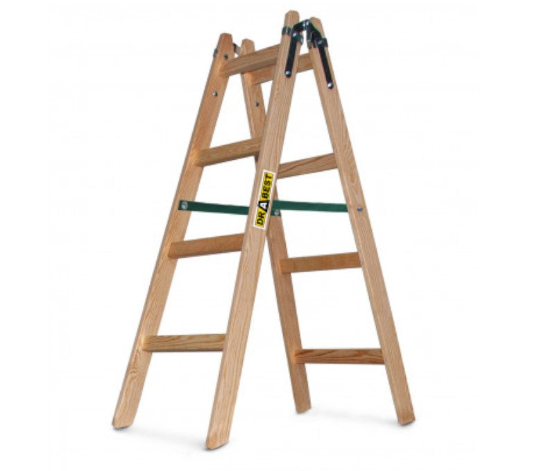 Wooden painter's ladder, 4 steps, 150 kg strength