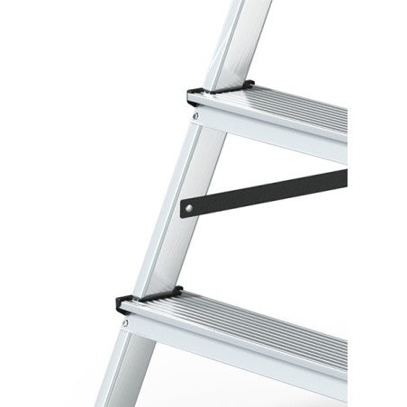 Aluminum ladder, double-sided, 6 steps, 125kg strength