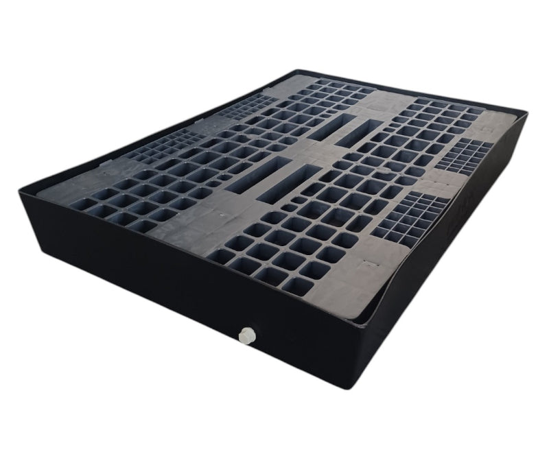 Wanna wychwytowa z kratownicą o pojemności 115 l, kolor czarny, wym. 1250 x 850 x 170 mm