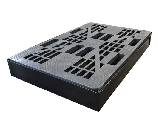 Wanna wychwytowa z kratownicą o pojemności 100 l, kolor czarny, wym. 1280 x 820 x 160 mm