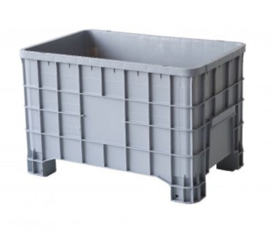 Pojemnik plastikowy szary na 4 stopach wym. 990x635x650 mm - CT-F - (skrzyniopaleta)