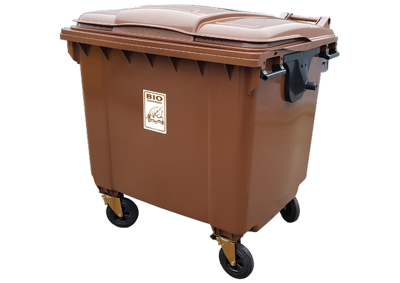 BIO waste sorting container on wheels with a capacity of 1100 l 