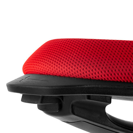 Zippy adjustable ergonomic balancing stool in black and red