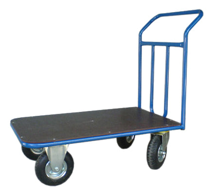 Platform trolley with welded handrail, dimensions 1000x700 mm, load capacity 250 kg