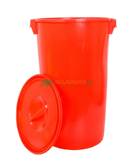 Plastikowy pojemnik medyczny na odpady z pełną pokrywą (pojemność 60 l)